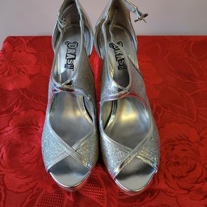 Silver Heels Size 6